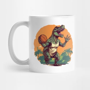 Basketball Dino T-Rex Humor Graphic Mug